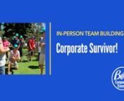 Corporate Survivor is a riveting and competitive team building event that will test the full measure of your team’s abilities. Loosely fashioned after the hit reality show, it challenges your tribal group to survive a series of unique and challenging activities. Giant Slingshot, Blindfolded Obstacle Course, Stepping Stones and others incorporate communication, strategizing, leadership and trust. The various events will have you racing against the stopwatch, managing the unexpected in direct he