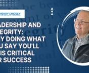 I&#39;m excited to share part 3 of my 4-part T.R.I.P. formula for leadership success series. Today, we&#39;re diving into the heart of leadership - INTEGRITY. nnAt its core, integrity is about doing what you say you&#39;ll do, following through on your commitments. A simple yet profound concept that lays the foundation of trust and credibility. It&#39;s the bridge between your word and your actions. When you fail to keep your word, you risk not only damaging your relationships but also your reputation. nnIntegr