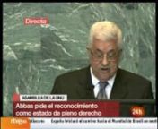Mahmud Abás ha entregado la petición formal a Ban Ki-moonnEl presidente palestino acusa a Israel de torpedear los intentos de paznSu discurso ha sido recibido con una sonora ovación por el plenarionn