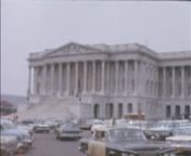 Archival footage shot by an amateur filmmaker while visiting the USA in 1963nnIt contains stock footage of Washington D.C.: panoramas of the city from the aircraft windows before landing, vintage car traffic in front of the United States Capitol, boys playing football in a downtown park, traffic in the streets in front of the White House, the Washington Monument,