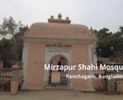 The Mirzapur Shahi Mosque stands as a historical gem in Bangladesh&#39;s Panchagarh district. Built around 1656, its origins are shrouded in debate, with some attributing its construction to Malik Uddin of Mirzapur village, while others credit Dost Mohammad. However, historians lean towards it being commissioned during the Mughal reign of Shah Shuja. The mosque, measuring 40 by 25 feet, boasts intricate craftwork on its front wall and three domes aligned with corner minarets. Persian inscriptions af