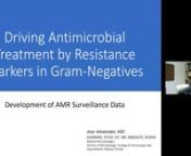 Gram-negative bacteria can acquire resistance to multiple classes of antibiotics and pose a serious threat in healthcare settings. In this presentation, Dr. Jose Alexander, Medical Microbiologist at AdventHealth, discusses strategies against AMR that include rapid diagnostic and actionable data collection, the importance of effective communication, and the need for a clear definition of multiple drug resistance (MDR) to help promote treatment and infection prevention.nThis talk was presented at