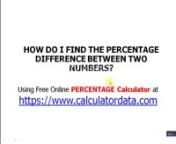 A percentage calculator can be used to get a number or ratio that depicts a fraction of 100. It is mostly represented by the symbol “%” or just as “percent”.nnCheck https://www.calculatordata.com/ for free online calculators like: Mortgage CalculatornCompound Interest Calculator nLoan Calculator nBMI Calculator nAge Calculator nDate Calculator nFraction Calculator nIntegral Calculator nPercentage Calculator