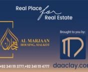 Al marjaan present you the most iconic and unique housing scheme in Sialkot offering a modern and comfortable life style. Al Marjaan Housing is adjacent to many posh housing projects located in the vicinity and easily accessible. The construction of Sialkot motorway and shahbaz bridge will further increase the value of your investment.