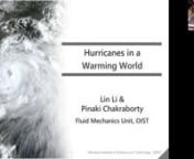 In a groundbreaking article titled, Slower decay of landfalling hurricanes in a warming world, published in Nature on November 11, 2020, Dr. Pinaki Chakraborty at OIST and co-author Lin Li, describe results of their research that suggest that “as the world continues to warm, the destructive power of hurricanes will extend progressively father inland.” This research and its important implications have been featured in The New York Times, BBC, CNN, The Washington Post, National Geographic, The