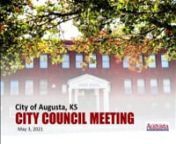 AGENDAnCITY OF AUGUSTAnCouncil MeetingnMonday, May 3, 2021n7:00 P.M.nnA.tCALL TO ORDERnnB.tPLEDGE OF ALLEGIANCEnnC.tPRAYERnGene Kaufman, GracePointe ChurchnnD.tMINUTESnn1.tCITY COUNCIL MEETING MINUTESntApproval of minutes for the April 19, 2021 City Council meeting.nnta)tCouncil Motion/VotennE.tAPPROPRIATION ORDINANCEntn1.tORDINANCE(S)ntConsider approval of Appropriation Ordinance #4A dated April 28, 2021.ntnta)tCouncil Motion/VotennF.tPROCLAMATIONSntn1.tTEACHER APPRECIATION WEEKntProclamation d