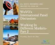 WoVO recently held a panel discussion on March 25, 2021, hosted by Ramesh Mahtani, featuring Lara Parmiani, Susie Valerio, Roger Woods, Jason Bermingham and Seun Shobo, who discussed different aspects of the international voiceover markets and held a Q&amp;A session following the discussion.