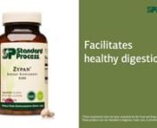 Zypan® combines pancreatin, pepsin, and betaine hydrochloride to facilitate healthy digestion.* Learn more at https://www.standardprocess.com/products/zypan.nnn*These statements have not been evaluated by the Food and Drug Administration. These products are not intended to diagnose, treat, cure, or prevent disease.