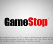 GAMESTOP!If you were not aware of this company prior to last week you probably are now! Did 2021 just tell 2020 to