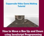 This is a Coppercube Game development tutorial made to show to how to get a box to move up and down using traditional Javascript text styled coding. In this tutorial, we use less of the prebuilt in functions that are typically used in Coppercube and instead, we focus more on old school text styled programming . nnHenry EmphreynnnSupport:nhttps://www.paypal.com/paypalme/HenryLeeEmphreyIV