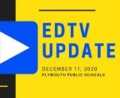 Recent highlights from the Plymouth Public Schools:nnOne-to-One Chromebook InitiativenElks Lodge Chromebook DonationsnElementary Food DrivenEDTV Kids - Show 2nPCIS Chorus Performs Sisi Ni MojanPanther TV Wins NESPA AwardsnCOVID-19 DashboardnnProduced by EDTVn2020/2021