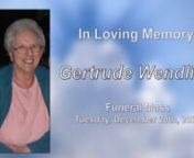 Gertrude Jane Wendling, age 92, of Oak Lawn, passed away surrounded by family.nnShe is the loving wife of the late Edward Louis, and mother of the late Mary Ella (Wayne) Fisher, Sharon (Tim) McCotter of Minnesota, Ed (Lisa) of Washington, Shawn (Cynthia) of Alaska, Carol Cropp of Colorado, Scott (Peg) of Washington. Fond grandmother of twelve grandchildren Michelle, Sam, Michael, Monica, Allison, Holden, Malia, Sara, Hudson, Beckett, Riley, Jack, and two great grandchildren Parker and Cole. Fond