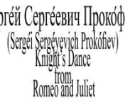 Knight’s Dance (or Dance of the Knights) by Sergei Prokofievnn.After a tumultuous fff clash of the houses at thenstart, the music in this little video drops to pp.nThe quiet is led by strings, with horns and wood-nwinds layering on top.The music returns back tona ff dynamic before dropping again.Thus, SergeinProkofiev uses extreme dynamics and harshndissonances to create an iconic piece that is darknand foreboding.n Prokofiev’s Knights Dance is a popular work.nIt has been used in App