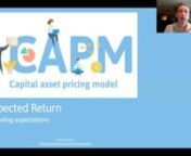 The #Capital #Asset #Pricing Model (CAPM) is a very simple way of #thinking about #expected #returns for #assets. It is actually a bit surprising this #work won The Nobel Prize. Returns are good. Risk is bad. We often #measure #investmentrisk as standard deviation of returns. The higher the #risk the higher the #return #investors #demand. However, this risk can be divided into systematic (or market) risk and idiosyncratic (or security specific) risk. Because idiosyncratic risk can be easily #div