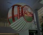 2020. Immersive Installation.n360 video on spherical display, infinite loop.nnnQUT Sphere.