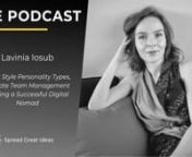 Lavinia Iosub is a fellow expat entrepreneur who originally hails from Romania and now runs a unique combo of a business incubator, remote team management, coworking space, and consultancy service here in Bali called Livit.  nnRead the full transcript of our conversation here: https://spreadgreatideas.org/episodes/lavinia-iosub-work-style-personality-types-remote-team-management-being-digital-nomad/nnShare this video: https://youtu.be/MShQxzQFBW4nnSubscribe to our channel: https://www.youtube.