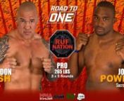 RUF NATION ROAD TO ONE HEAVYWEIGHT TOURNAMENT Pro 265 lbs &#124; Brandon Cash vs Jordan Powell April 25th 2021 Glendale Arizona USAnnSubscribe to get all the latest RUF MMA content: www.rufnation.comnnTo order RUF NATION Pay-Per-Views, visit nhttps://rufnation.com/product-category/ruf-ppv-events/nnShop official RUF NATION gear, visit https://rufmma.shop/nnConnect with RUF NATION online and on Social:n� Website: http://www.rufnation.comn� Twitter: https://twitter.com/ruf_mman� Facebook: http://w