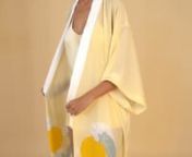 Olivia-von-Halle-Queenie-Vita-Crepe-de-Chine-Silk-Kimono-Style-Robe-Yellow-Sun-Wave-Print-SS2267 from ss olivia