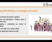 UD 2.2 Lez 01 - Blog Marketing e vantaggi aziendali from lez 01