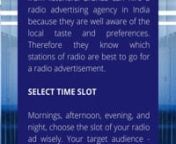 Though the revolution the digital era is bringing it still at a high pace, radio and radio advertising in India has not lost its essence.nnHere are the things which you are needed to be aware of before opting for radio advertising in India. Further, these are also, can be understood as steps a company can complete while designing radio ads for promotion.nnnKNOW YOUR PRODUCT’S SUITABILITY FOR RADIO ADVERTISINGnnBrand should do a thorough study on its product foremost. Then they check the reason
