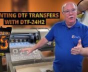 How It Works &#124; Printing DTF Transfers &#124; DTF-24H2nnDTF Printing is the newest and hottest way to make custom t-shirt transfers. nnDirect to Film Printers (DTF Printers) are t-shirt TRANSFER printersnnDTF Printers use liquid inks instead of toners or screen print inks (all 3 are vastly different). They appeal to larger custom t-shirt and on-demand personalization businesses.nnCommercial DTF Printers are Key.nAll of the comparison numbers and convenience of mass-producing dtf transfers are in the h