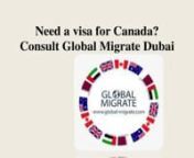Global Migrate has been one of the leading names in the immigration industry for more than a decade and a half. During 2016, there was a surge in demand for qualified immigration consultants and lawyers. Seeing an excellent opportunity to help the people in need, Global Migrate Dubai started its operations in 2004 from the UK office. Over time, the people&#39;s love and trust have helped them expand their services to other countries. The love and trust of the people can be seen in the form of Global