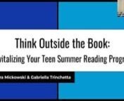 Encouraging teens to participate in the summer reading program is a yearly struggle. Completely revamping your program&#39;s structure could be the key to increasing participation and piquing teens&#39; interest in future library programs and services.nnThis presentation will share how offering teens the option to review all types of media, along with a prize system overhaul, led to a successful summer reading program. We will share tips on how to make your program more flexible and engaging, while also