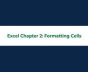 Excel Chapter 02 from show formatting bar in excel