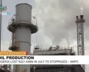 Nigeria Lost N221.64BN In July To Stoppages - NNPC, Tune in for more News Stories with Olamide Adeyemi on Kaftan TV Newsroom Showing on KAFTAN TV Startimes Channel 480 DTH, 124 DTT .LIVE 1PM daily.nnVisit &#124; www.kaftan.tvn#imagineabeautifulworld #KAFTANTV # newsroom #share #comment #like #watch