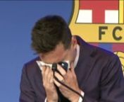 Six-time Ballon d&#39;Or winner Lionel Messi broke down in tears on Sunday (August 8) during a news conference following his surprise departure from FC Barcelona after the club said it could no longer afford paying its Argentine talisman&#39;s high wages without jeopardising its future.nn