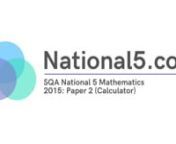 2015: Paper 2 (Calculator) from non calculator trigonometry
