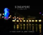 My 7th Video Diary - Singapore: A Lion CitynnThis video diary is a collection of videos I took of my trip to Singapore. There were actually a few other videos I took but it turns out I couldn&#39;t use my camera in particualr places and I didn&#39;t want to break their law by puting it in the video. We stayed there for 2 weeks.nnSingapore, in ancient times was known as