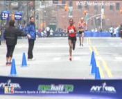 Firehiwot Dado of Ethiopia set a course record of 1:08:35 with her victory in the NYC Half-Marathon Women’s race, passing New Zealand’s Kim Smith (second in 1:08:43) in the final stages. American Olympic hopeful Kara Goucher finished 3rd (1:09:12).
