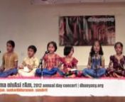 song type: bhajannrAgam: sankarAbharanamntAlam:nlanguage: hindincomposer: nndhanyasy.org &#124; 2012 annual day concertnStudents of Dhanya SubramaniannnShirdi Sai Center AuditoriumnMilpitas, CA 95035 USA