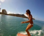 Shot 100% on the new HD HERO® camera from ‪http://GoPro.com.nnSit in on a longboard session with Roxy surfer Kelia Moniz on the beautiful Waikiki Beach.Listen as she shares her dreams and aspirations with lil&#39; grommet surfer Lily Richards.nnMusicnEmancipator