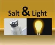 In this sermon, Pastor Jerry unpacks what Jesus was getting at in Matthew 5 when he tells us that we are salt and light.As salt, we are to make a difference in this world by standing up for what is right. As light, we are to show others the way to salvation. And we are not to be hidden, but visible and bold.nnIf you would like the PowerPoint notes for this sermon, please let me know and I can send them to you either as the original .PPT, or I can convert them over to an Adobe .PDF.