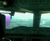 Beautiful landing in Montreal nA380 cockpit viewnnnnaudio : MSMR -