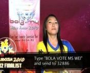 To vote for Miss Soccer Wei Wei, just type on your mobile phone