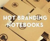 This is how we brand our custom notebooks. Each book is heat stamped by hand on our fabulous home-made branding iron press. The video shows 50 books being branded. Filmed at night with a GoPro camera.
