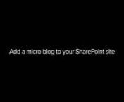 Add a micro blog to your SharePoint site from add a sharepoint site to file explorer