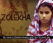 Zolekha shares her story of life with a disability in a Bangladesh village. She contributes to the family income, advocates for the rights of people with disability and dreams of learning Braille.nnThis video is a collaborative between CBM Australia, Centre for Disability in Development (Bangladesh), DRIK Bangladesh and Room3 Australia.nnWe would like to acknowledge and pass on our warmest thanks to Zolekha, Mosua, Ruma, Wadud and Kazol who were willing to tell their personal stories and give up