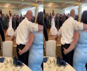 Some people can&#39;t help but steal the show every time the camera is on them, and the adorable lovebirds featured in this video seem to be among those people. &#60;br/&#62;&#60;br/&#62;This humorous footage, shot at a wedding, shows the bride and groom dancing together. While recording the dance, the filmer notices an elderly couple getting naughty. &#60;br/&#62;&#60;br/&#62;“A couple having their first dance at their wedding at Locust Hill Country Club in Rochester, New York,” stated Victoria Whiting, the filmer. “While the first dance is taking place, Joe Polidori and Niki Stathopoulos are getting extra cozy and mischievous.”&#60;br/&#62;&#60;br/&#62;Name: Victoria Whiting&#60;br/&#62;Location: Webster, New York (United States)