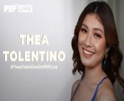 #Lolong &#39;s Thea Tolentino is our guest on PEP Live today, August 16, 2022. &#60;br/&#62;&#60;br/&#62;May tanong ba kayo, pabati, o kahit komento lang? Post nyo na sa comments section. &#60;br/&#62;&#60;br/&#62;Ang pinaka-may sense o may virtual gifts or stars, uunahin naming i-entertain. &#60;br/&#62;&#60;br/&#62;#TheaTolentino #PEPlive&#60;br/&#62;&#60;br/&#62;Hosts: Nikko Tuazon and FK Bravo&#60;br/&#62;Live Stream Director: Rommel Llanes&#60;br/&#62;&#60;br/&#62;Watch our exclusive interviews on PEP Live every Tuesday, Wednesday, and Thursday only here on PEP TV!&#60;br/&#62;&#60;br/&#62;Watch our past PEP Live interviews here: https://bit.ly/PEPLIVEplaylist&#60;br/&#62;&#60;br/&#62;Subscribe to our YouTube channel! https://www.youtube.com/PEPMediabox&#60;br/&#62;&#60;br/&#62;Know the latest in showbiz on http://www.pep.ph&#60;br/&#62;&#60;br/&#62;Follow us! &#60;br/&#62;Instagram: https://www.instagram.com/pepalerts/ &#60;br/&#62;Facebook: https://www.facebook.com/PEPalerts &#60;br/&#62;Twitter: https://twitter.com/pepalerts&#60;br/&#62;&#60;br/&#62;Visit our DailyMotion channel! https://www.dailymotion.com/PEPalerts&#60;br/&#62;&#60;br/&#62;Join us on Viber: https://bit.ly/PEPonViber&#60;br/&#62;&#60;br/&#62;Watch us on Kumu: pep.ph