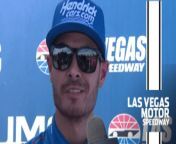 Kyle Larson responds to his wreck with Bubba Wallace and Wallace&#39;s retaliation at Las Vegas Motor Speedway.