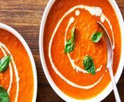 Boasting three different types of tomato, this robust, comforting tomato soup has big, rich flavor and a super-creamy finish.