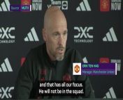 Manchester United manager Erik ten Hag says Jadon Sancho&#39;s future at the club &#39;depends on him&#39;.