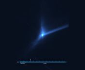 The MUSE instrument on ESO’s Very Large Telescope (VLT) monitored asteroid Dimorphos post-NASA DART impact. See the evolution of the debris cloud created by the smash-up over the course of a month; right before impact. (Video is looped several times). &#60;br/&#62;&#60;br/&#62;Credit:&#60;br/&#62;ESO/Opitom et al.