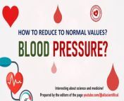 High blood pressure is not always considered bad. After jogging or when nervous, blood pressure may increase.&#60;br/&#62;Blood pressure can vary from one part of the day to another, from condition to condition, and from one part of the body to another.&#60;br/&#62;It is generally accepted that normal blood pressure values are 120/80. When a person&#39;s blood pressure is more than 120/80, it is high, when it is less than 120/80, it is low.&#60;br/&#62;Myocardial infarction and cerebral stroke are its most serious complications.&#60;br/&#62;Systolic pressure is measured at the moment the heart beats, and diastolic pressure at the moment the heart fills with blood.&#60;br/&#62;Throughout life, blood pressure increases, from 90/60 (newborn) to 120/80 (healthy adult). 140/90 is a hypertensive patient, and at 200/120 urgent treatment is required.&#60;br/&#62;Signs of severe high blood pressure include: headache, chest pain, nosebleeds, numbness and tingling.&#60;br/&#62;With secondary hypertension, the following symptoms are observed: increased sweating, weakness, muscle spasms, rapid heartbeat, and frequent urination.&#60;br/&#62;Hypertension can harm the heart, brain, blood vessels, kidneys, and eyes.&#60;br/&#62;Many hypertensive patients do not even suspect that they have hypertension.&#60;br/&#62;Often (in 95% of cases) the cause of hypertension remains unknown.&#60;br/&#62;Malignant hypertension damages some organs.&#60;br/&#62;The causes of secondary hypertension are: adrenal tumors, certain medications, kidney disease, pregnancy.&#60;br/&#62;Salt is an important element in the development of hypertension.&#60;br/&#62;Treatment for hypertension may include treating the cause or controlling blood pressure.&#60;br/&#62;The following can be used to treat hypertension: diuretics (diuretics), beta blockers, calcium channel blockers, angiotensin converting enzyme inhibitors, alpha adrenergic blockers.&#60;br/&#62;At home, you can lower your blood pressure with relaxation techniques (yoga, meditation), acupressure, massage, shiatsu, acupuncture, herbal medicine, medicinal plants (blackcap, peony root, Eucommia vysosifolia bark, Indian chrysanthemum flowers, common hawthorn, garlic, onion, valerian officinalis).&#60;br/&#62;Nutrition for hypertension is based on a diet high in fiber and low in fat and salt, more fruits, vegetables and grains, limiting salt, less processed foods, more fish, celery.&#60;br/&#62;Potassium, magnesium and calcium help with high blood pressure.&#60;br/&#62;Prevention of hypertension includes the following measures: watch your diet, lose excess weight, exercise, quit smoking.&#60;br/&#62;Attention! This material is for informational purposes only. Before using any methods or treatments, it is recommended to consult a doctor!&#60;br/&#62;#hypertension #highbloodpressure #hypertensive #hypertensiontreatment #howtoreducepressure #bloodpressure #highpressure