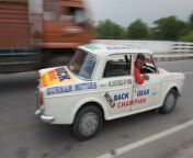 A NORMAL Fiat has been modified to allow the driver to travel BACKWARDS. The unusual transformation by Harpeet Devin is an eye-catching alteration on the roads of Bhatinda, India. The vehicle has four gears to drive in reverse and just one to go forwards. He has even fitted an ambulance siren to alert other drivers and pedestrians and added headlights to the rear of his car.