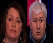 BBC Question Time audience member clashes with panel speaker over link between mental health and poverty. Source: BBC Question Time